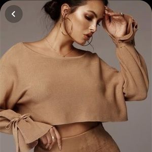 Gray cropped sweater